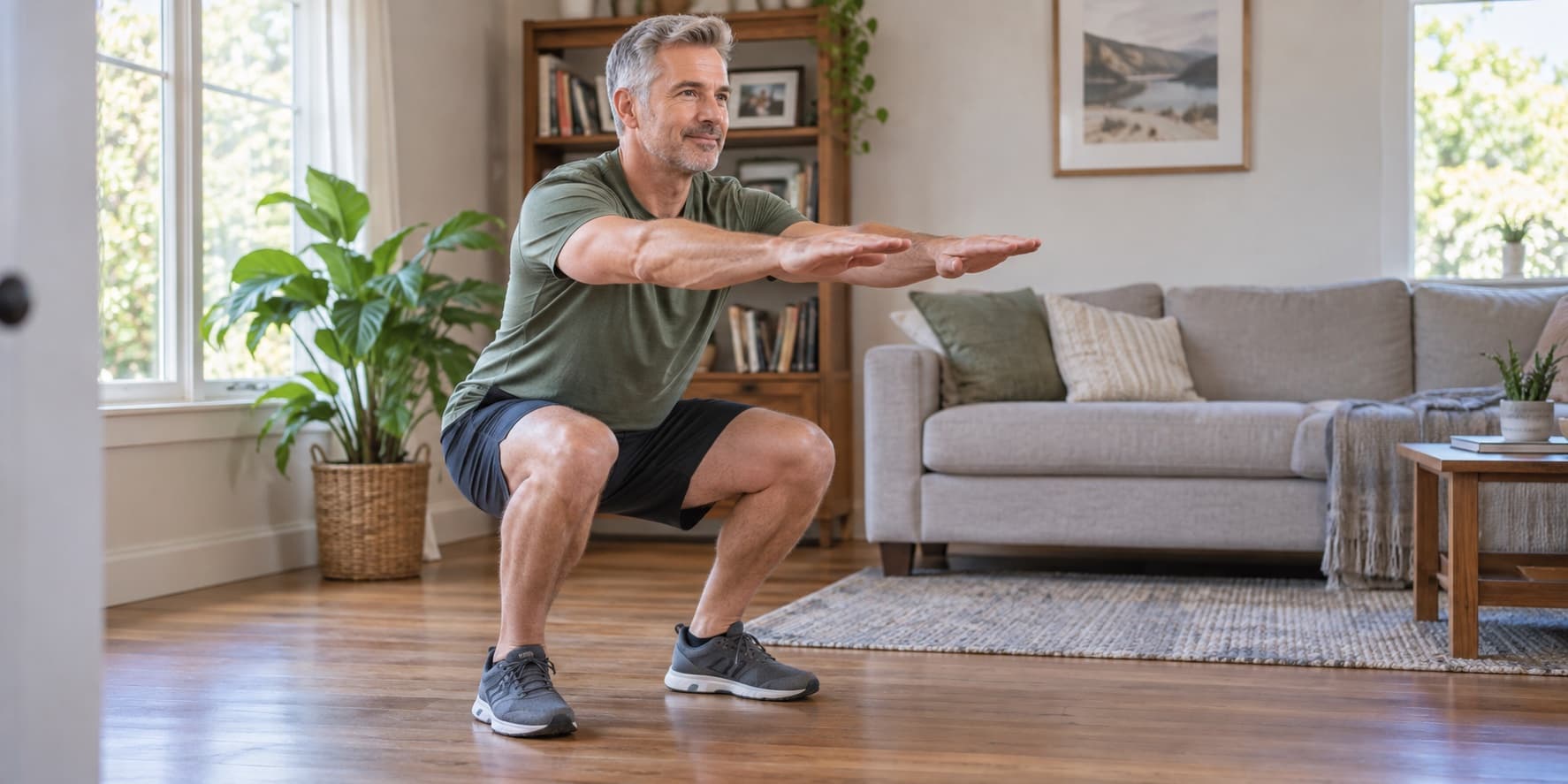 Bodyweight squat demonstration